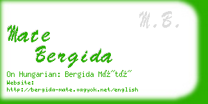 mate bergida business card